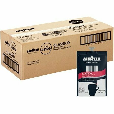 LAVAZZA Coffee, Freshpack, Medium Roast, Classico, 0.32oz, 7BN, 76PK LAV48105